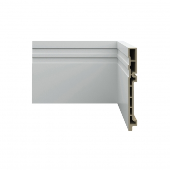 Rodapé Ecovale SuperWPC R8.MOD.BRANCO — 1,8 x 17,5 cm